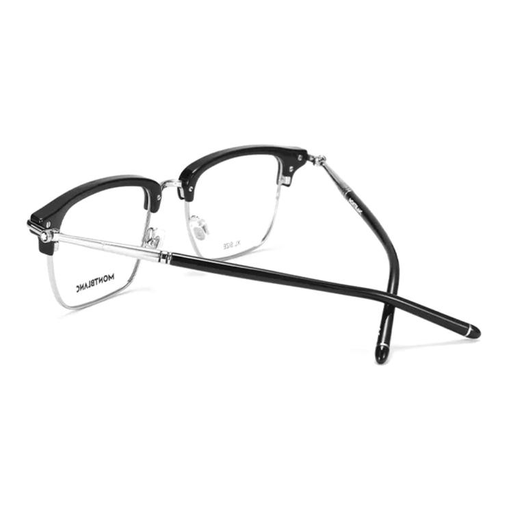 MONTBLANC 眼镜架男女光学金属眉线近视眼镜框MB0243O