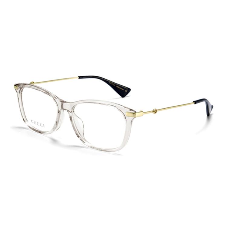 Gucci 古驰眼镜架男女光学平光板材全框方形近视眼镜框gg1061oa In Gold