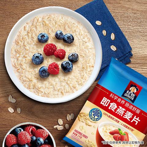 桂格 配封口夹3kg即食原味纯燕麦片6斤0添加蔗糖早餐冲饮全麦纯麦 图片 3