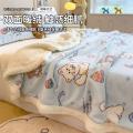 诺米美物 牛奶羊羔绒毛毯加厚办公室午睡空调毯珊瑚绒披肩沙发盖毯子床上用 图片 3