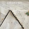 诺米美物 亲肤花边双层纱床单简约印花被单学生宿舍床上用品四季家用床单 图片 2