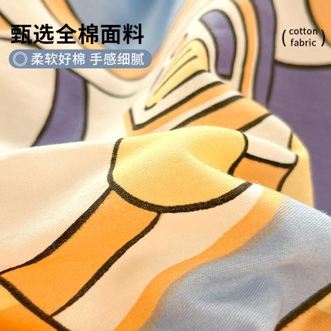 诺米美物 全棉印花四件套100%纯棉家用被套床单床上用品学生宿舍三件套 图片 2