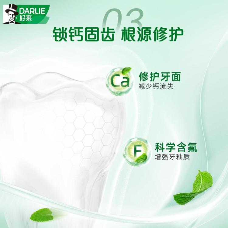 DARLIE 【清新薄荷】原黑人双重薄荷去黄清新护龈牙膏中国225g*4