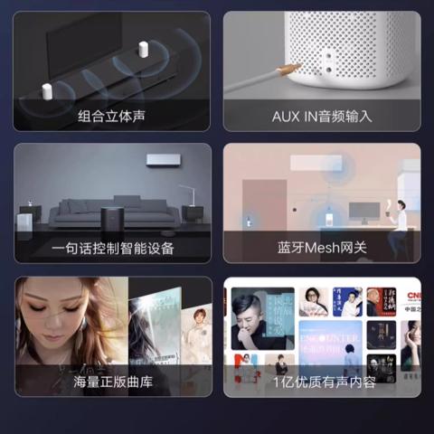 小米 小爱智能音箱小爱同学蓝牙AI蓝牙Mesh网关智能遥控小爱音响 图片 3