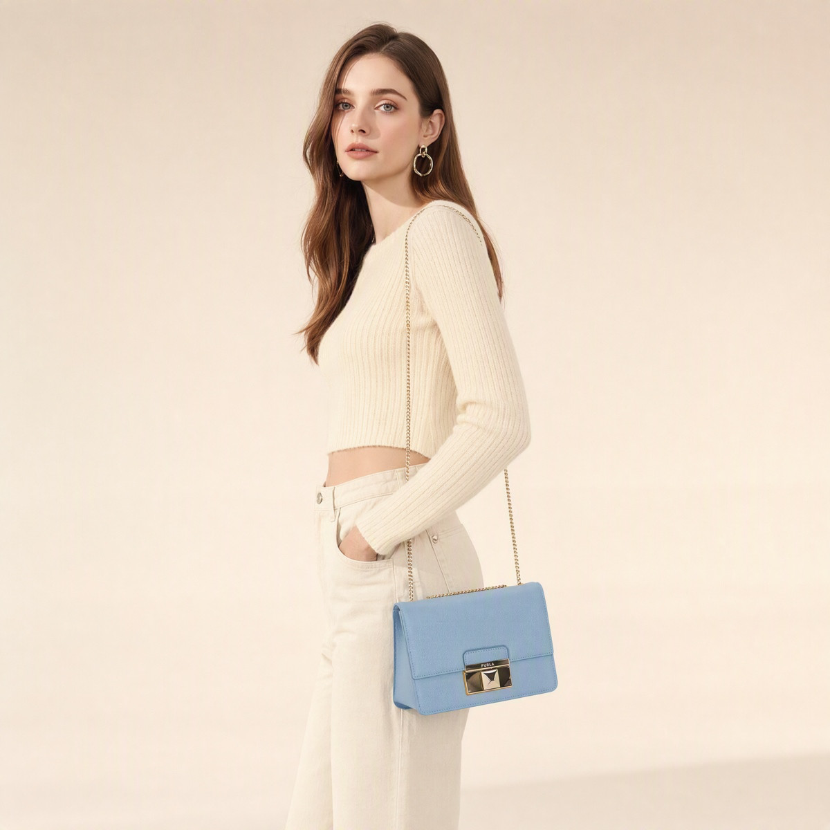 FURLA  VENERE牛皮经典迷你女士单肩包小方包斜挎包