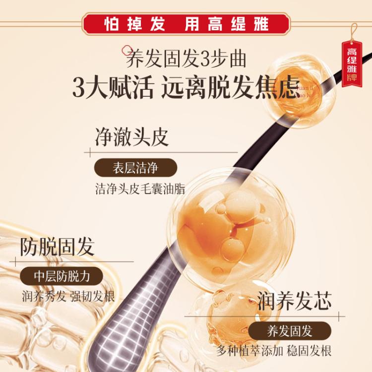 高缇雅 【明星升级款】控油蓬松去屑持证防脱生姜洗发水持久留香修护头皮