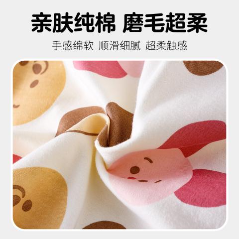 迪士尼 【萌趣印花】新生儿薄款包屁衣夏季短袖三角哈小童a类纯棉家居服 图片 3