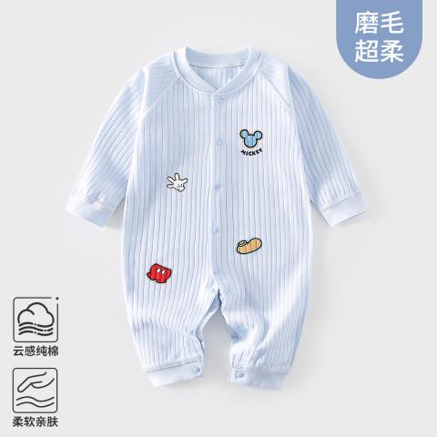 迪士尼 【舒适全棉】宝宝长袖连体衣春款卡通爬爬服婴儿春秋款a类家居服 图片 1