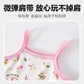 迪士尼 【经典满印】婴幼儿吊带哈衣女宝宝a类纯棉爬爬服小童背心连体衣 图片 4