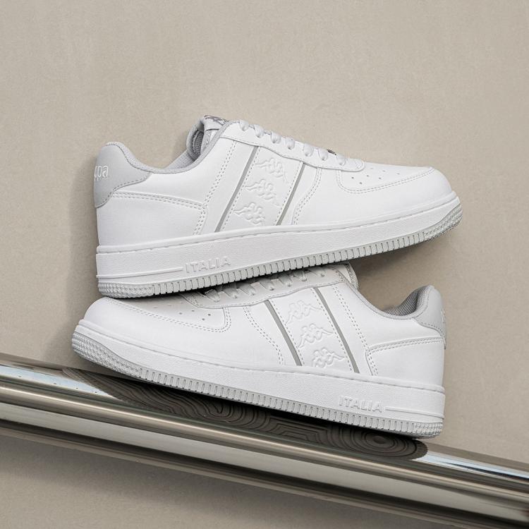 Kappa 女士百搭时尚潮流板鞋秋冬情侣休闲小白鞋厚底增高复古运动鞋子男