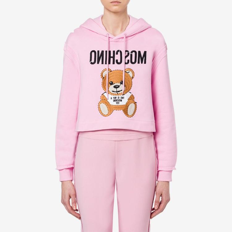 Moschino 女士 Inside Out Teddy Bear连帽衫 In Pink
