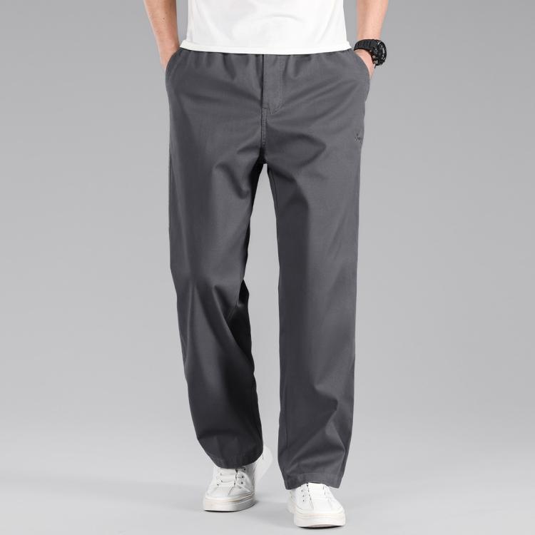 JEEP 【100%棉】休闲裤男春季款时尚宽松裤子男士直筒纯棉长裤男裤