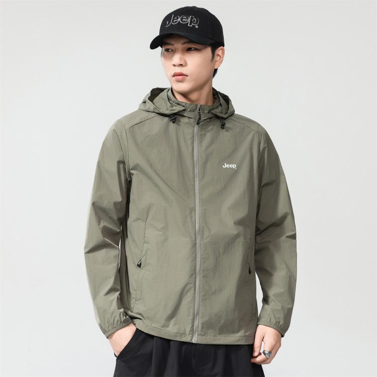 JEEP 防晒衣男士夏季2025防紫外线外套冰丝透气薄款钓鱼防晒服