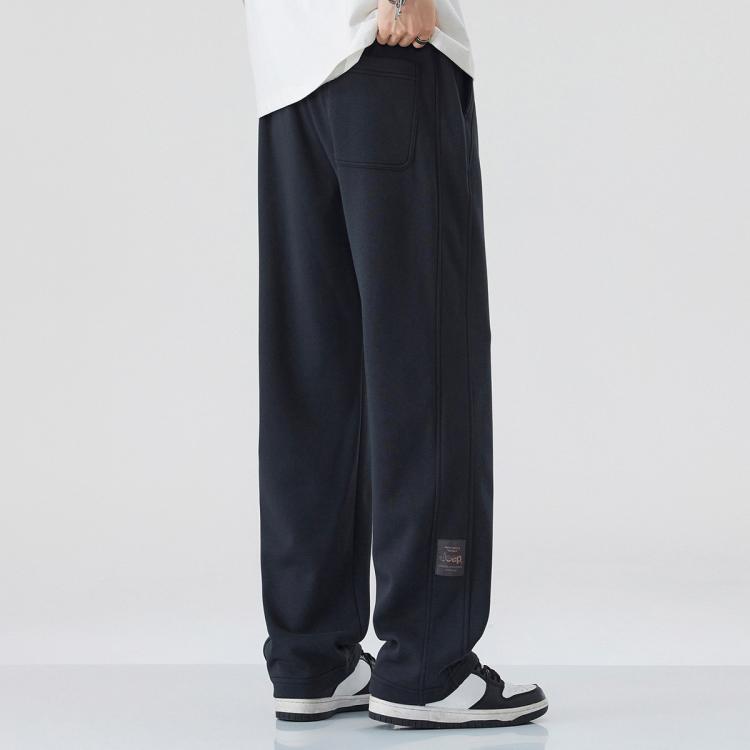 JEEP 【垂感直筒裤】休闲裤男士裤子男春季宽松卫裤运动裤垂感阔腿男裤