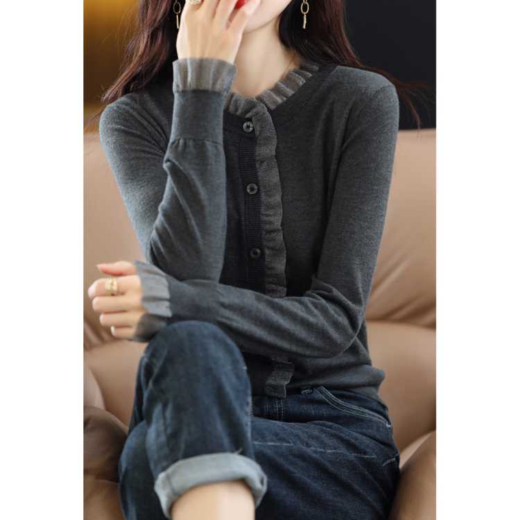 LIREN VILLAGE 秋冬季2026新款宽松小众休闲针织衫女式百搭精致轻盈舒适