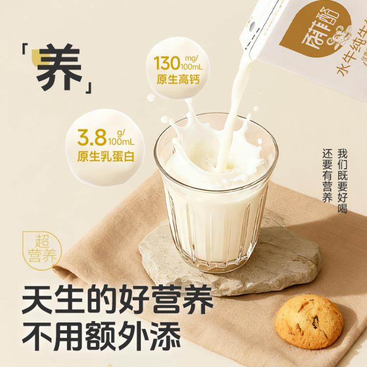 百菲酪 百菲酪3.8g乳蛋白水牛纯牛奶200ml*12盒礼盒装
