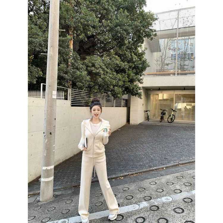 LILY LIKES 高软绵羊毛混纺 秋冬加绒显瘦卫裤