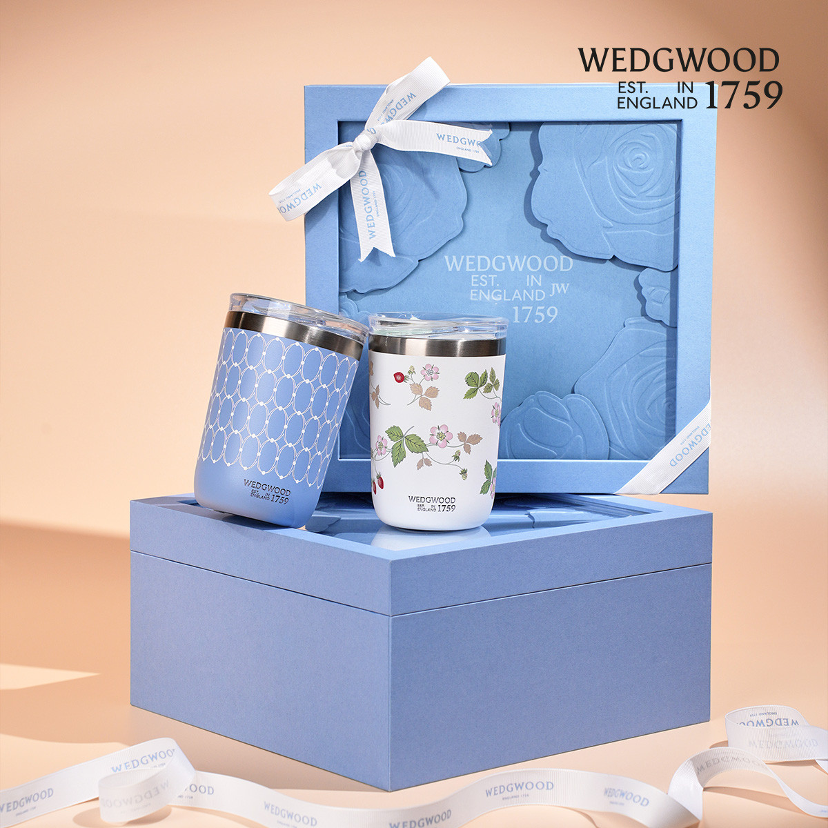 WEDGWOOD威基伍德 陶瓷涂层内胆随行杯保冷保温咖啡杯送礼