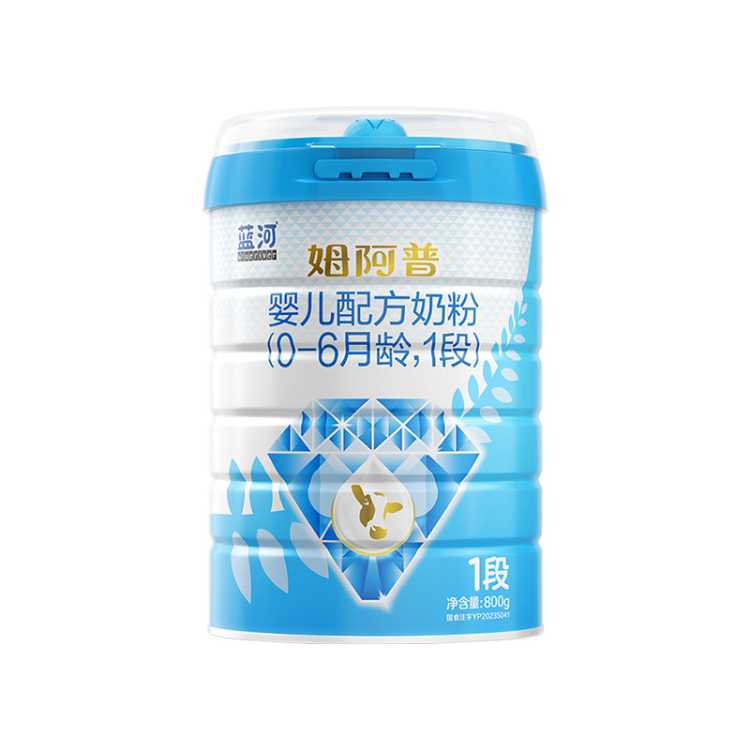 蓝河 姆阿普蓝钻婴儿配方牛奶粉1段（0-6月）800g
