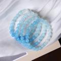 诺米美物 渐变海蓝宝手串女轻奢高级感水晶净透冰种串珠手链情人节生日礼物 图片 4