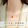 诺米美物 莹润红玛瑙项链女高级感轻奢925纯银锁骨链新中式项饰生日礼物 图片 4