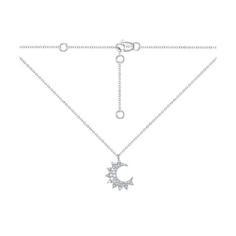 apm MONACO 小月亮轻奢时尚925银项链毛衣链锁骨链送女友AC5522OX