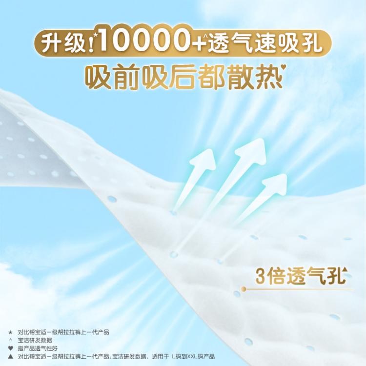 帮宝适 【超值2包】一级帮拉拉裤箱装超薄透气尿不湿L-4XL