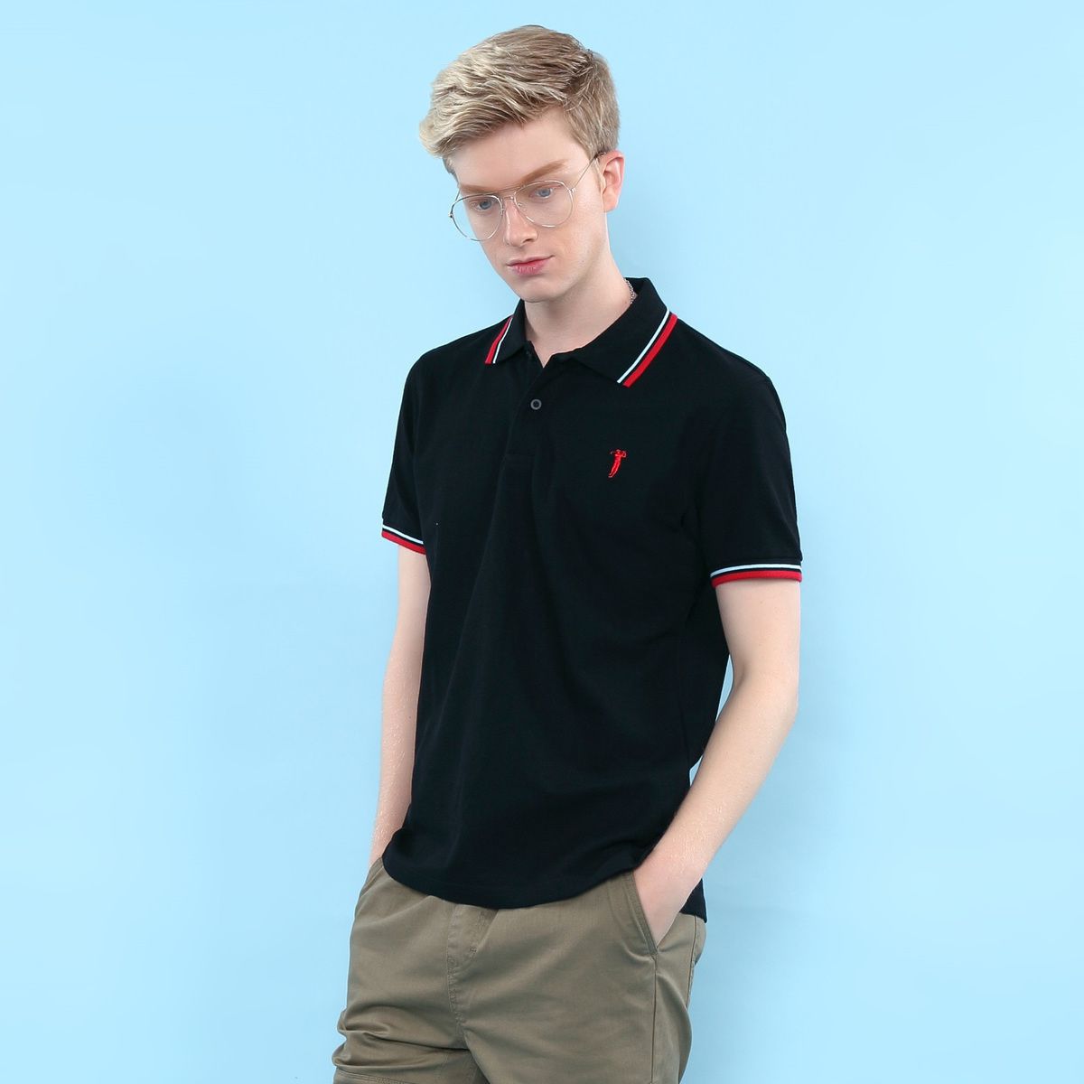 堡狮龙18春夏新款男装翻领衣服短袖polo衫男