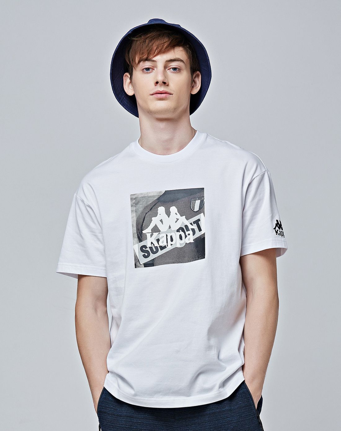 kappa卡帕男运动短袖t恤半袖运动短袖背靠背2018新款