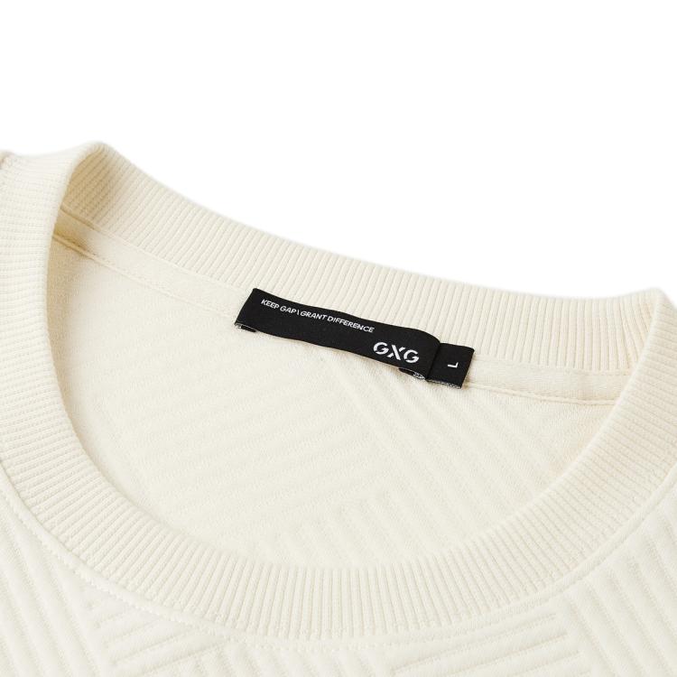 GXG 【爆款】春季热卖GXG简约休闲肌理面料宽松卫衣情侣款卫衣男