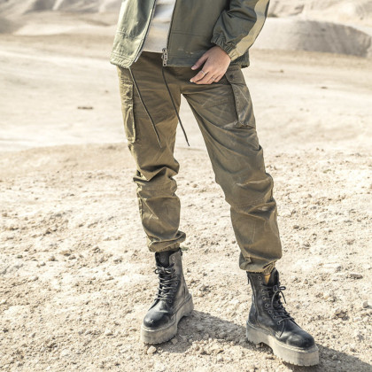 ak男装春季轻复古收脚腿袋裤男士休闲裤