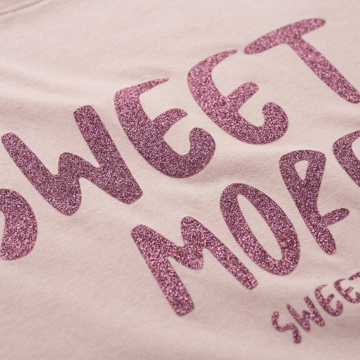 闪粉字母印花宽松休闲减龄基础纯棉t恤