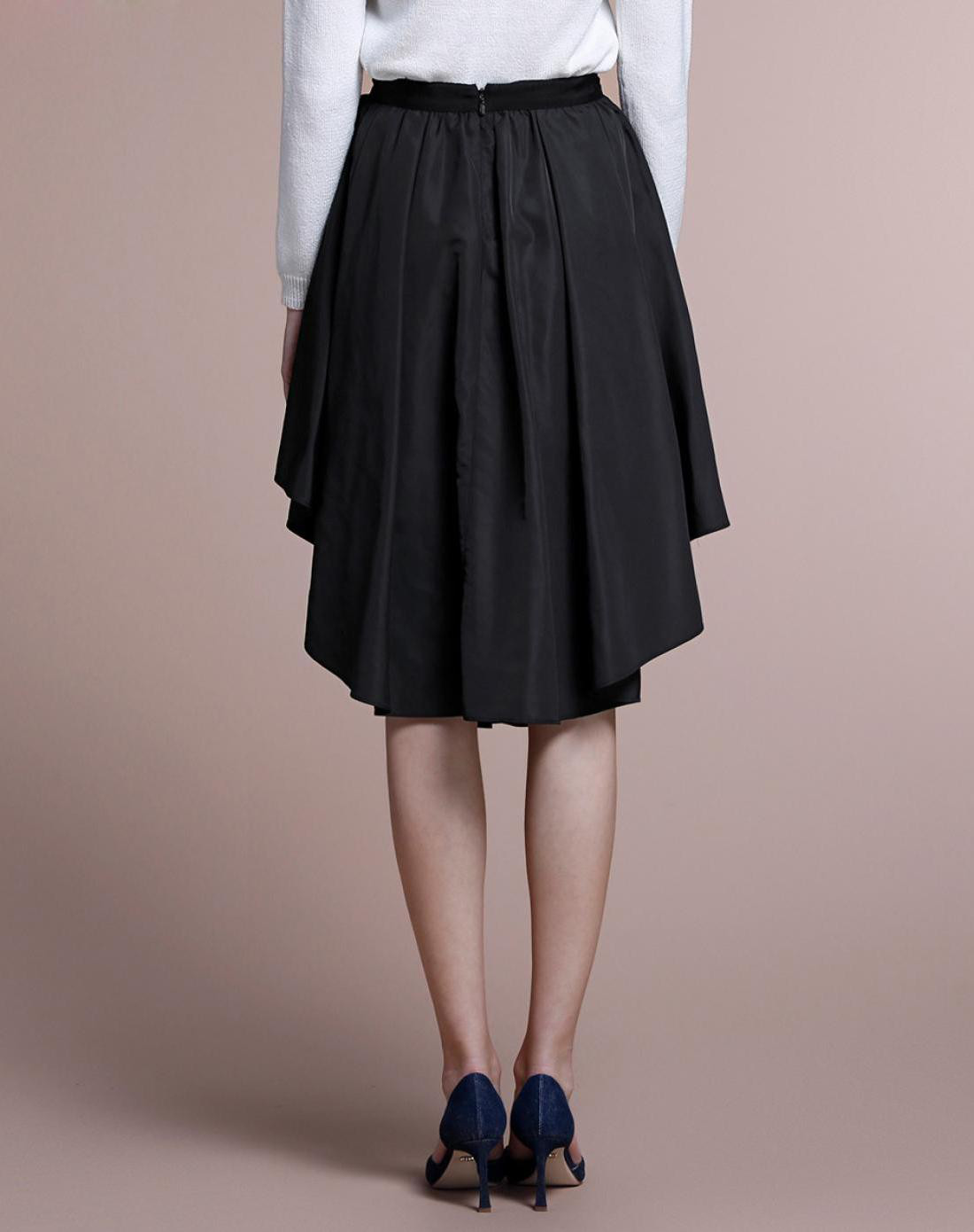 miss sixty 不规则裙摆褶皱半身裙