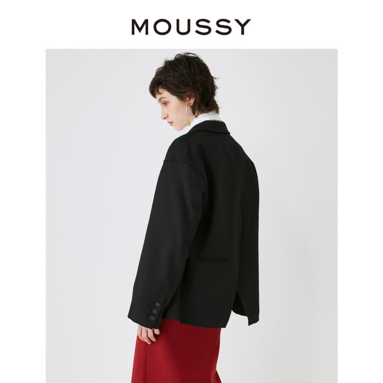 MOUSSY MOUSSY 秋季气质日杂风后背不规则西装外套028HSZ30-0461 6921123105971802584