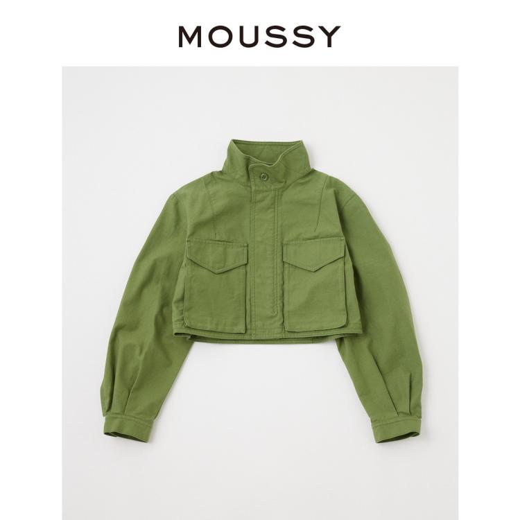 MOUSSY MOUSSY 初秋工装风立领短款休闲夹克外套女010GAJ30-5780 6921000194080159704