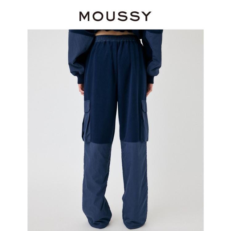 MOUSSY MOUSSY 秋季机能风拼接面料夹棉休闲裤女010GAL30-6180 6921066907588657112