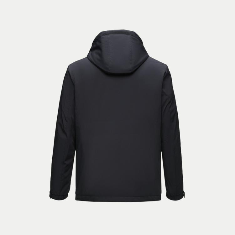 海澜之家 【防钻绒】秋冬可脱卸帽挺括纯色鸭绒保暖男士羽绒服