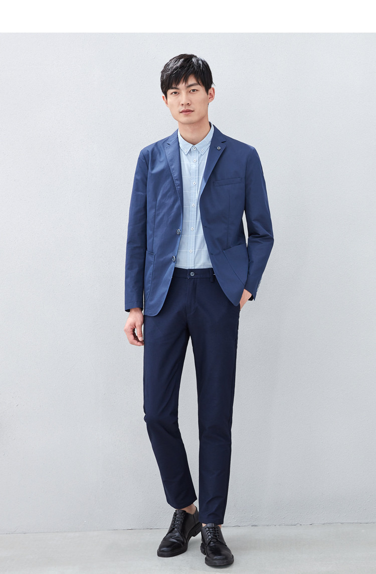 2019春季新款男士修身水洗商务休闲西服/外套