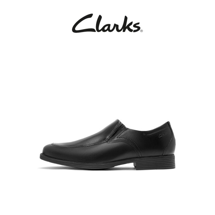 Clarks 其乐惠登系列男鞋时尚舒适一脚蹬商务正装皮鞋宽楦 In Black