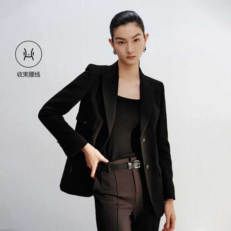 ARIOSEYEARS 【商场同款】2026秋冬英式廓形西装外套女收腰显瘦上衣外套女
