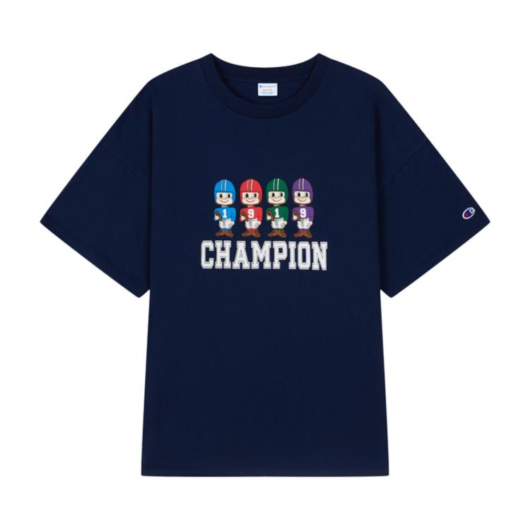 Champion 【品牌直营】橄榄球系列夏季男式短袖t恤休闲印花圆领宽松 In Multi