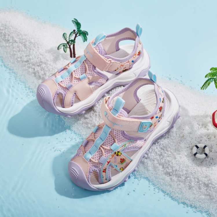 Champion 【冠军品牌】儿童卡通满印凉鞋运动潮牌时尚可爱户外舒适透气百搭
