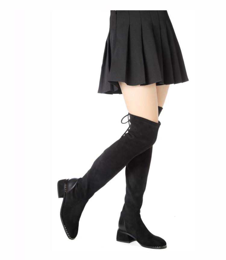 森达2018新款专柜同款时尚性感女长筒过膝靴