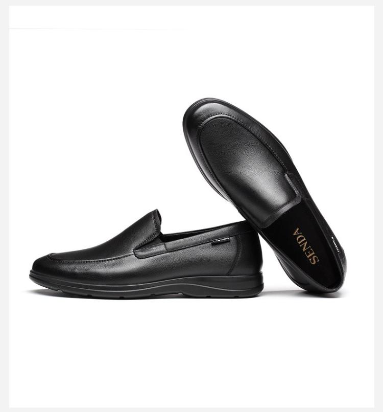 森达2020春季新款专柜同款舒适一脚蹬简约平底商务男鞋