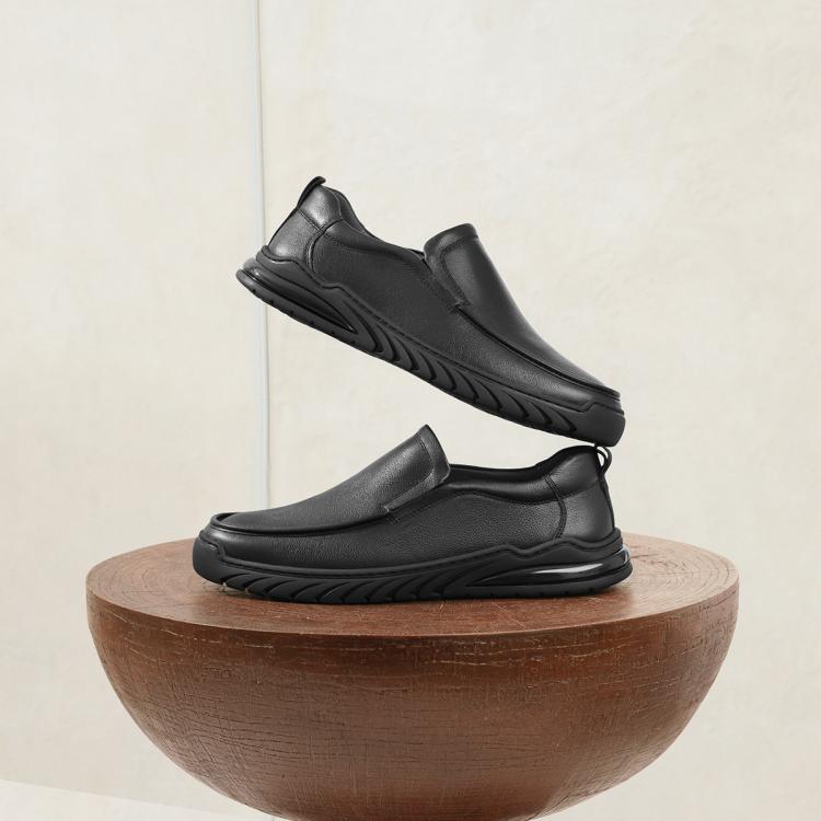 BELLE 【品质爆款】百丽男鞋轻便舒适真皮商务鞋秋牛皮革套脚休闲皮鞋