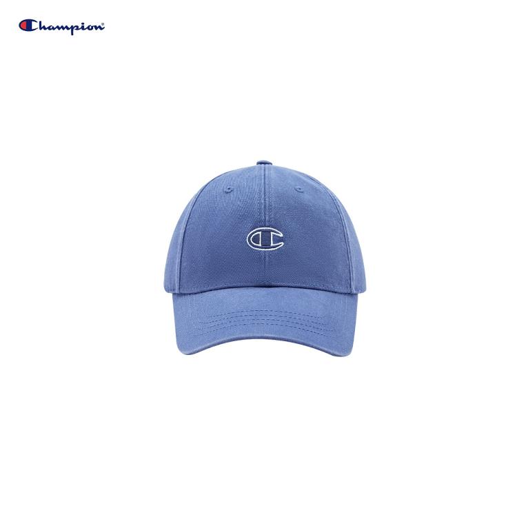 Champion 【多色可选】男女同款刺绣logo棒球帽遮阳鸭舌帽子显脸小 In Blue