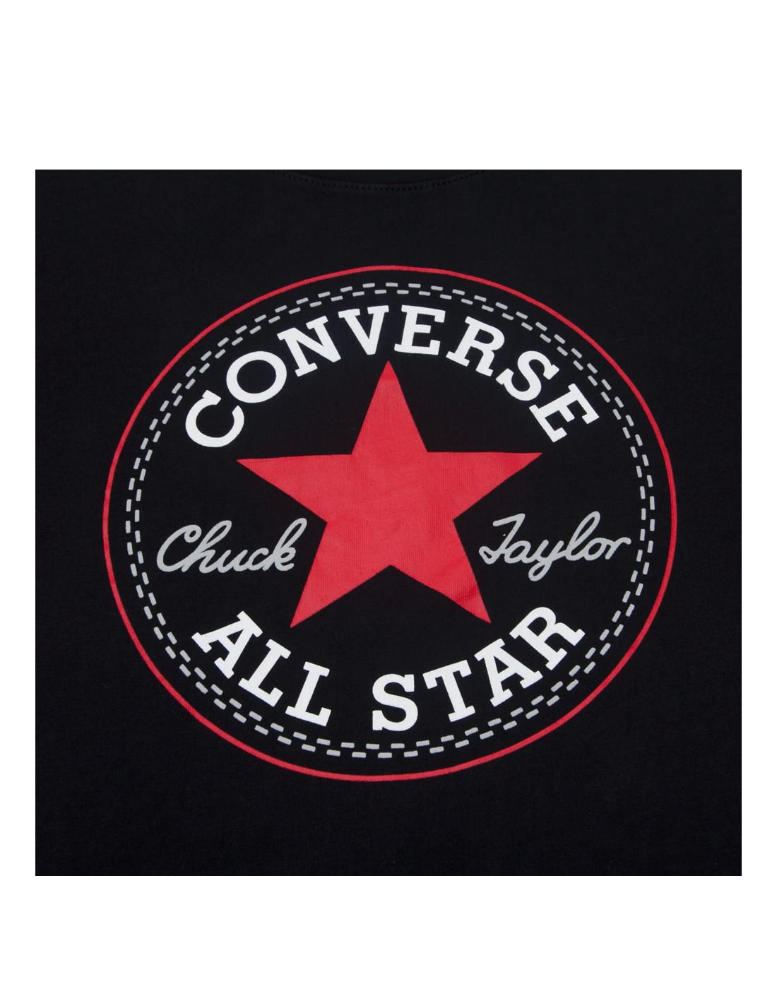 匡威convers 百搭舒适 女子黑色t恤