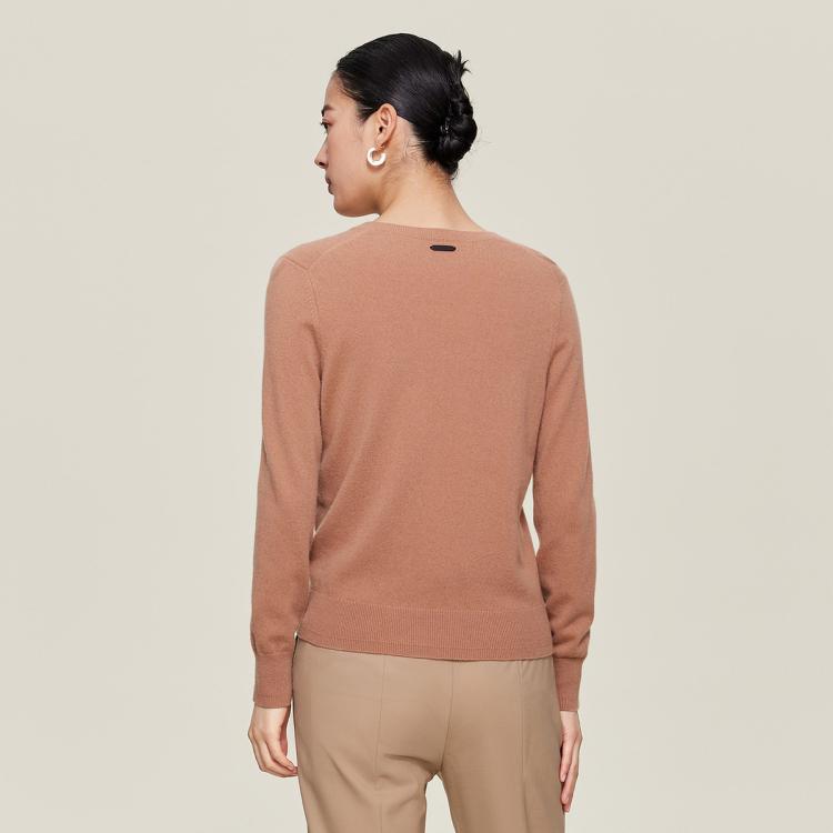 鄂尔多斯 【断码出清】鄂尔多斯1980 纯羊绒V领女套衫羊绒衫打底衫