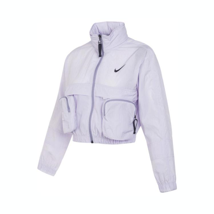 Nike 可拆卸口袋 拒水 女子短款梭织外套 In Purple