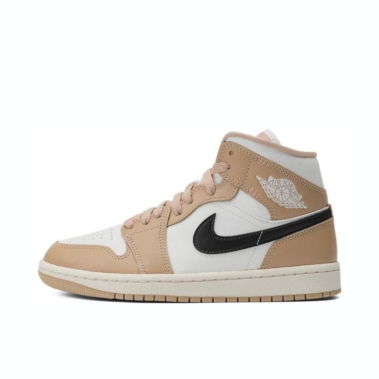 Jordan Air  1 Mid 日常休闲耐磨 女子篮球鞋 In Brown